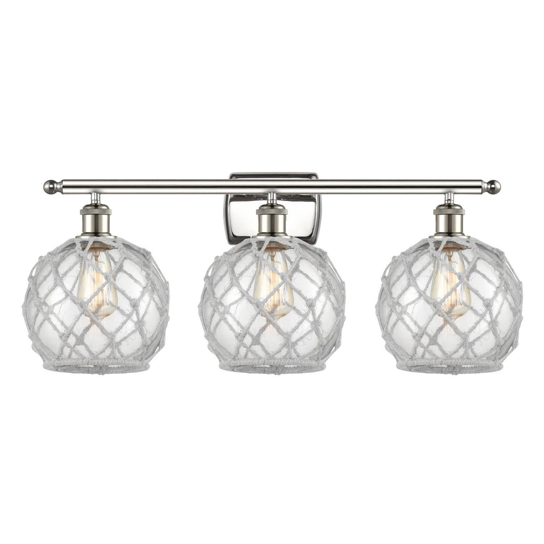 Innovations Ballston 516-3W-PN-G122-8RW Bath Vanity Light 26 in. wide - Polished Nickel