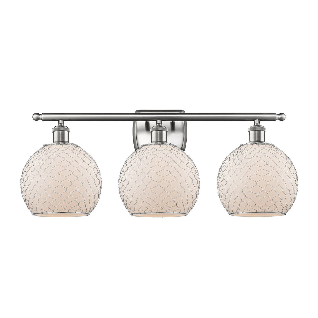 Innovations Ballston 516-3W-SN-G121-8CSN Bath Vanity Light 26 in. wide - Brushed Satin Nickel