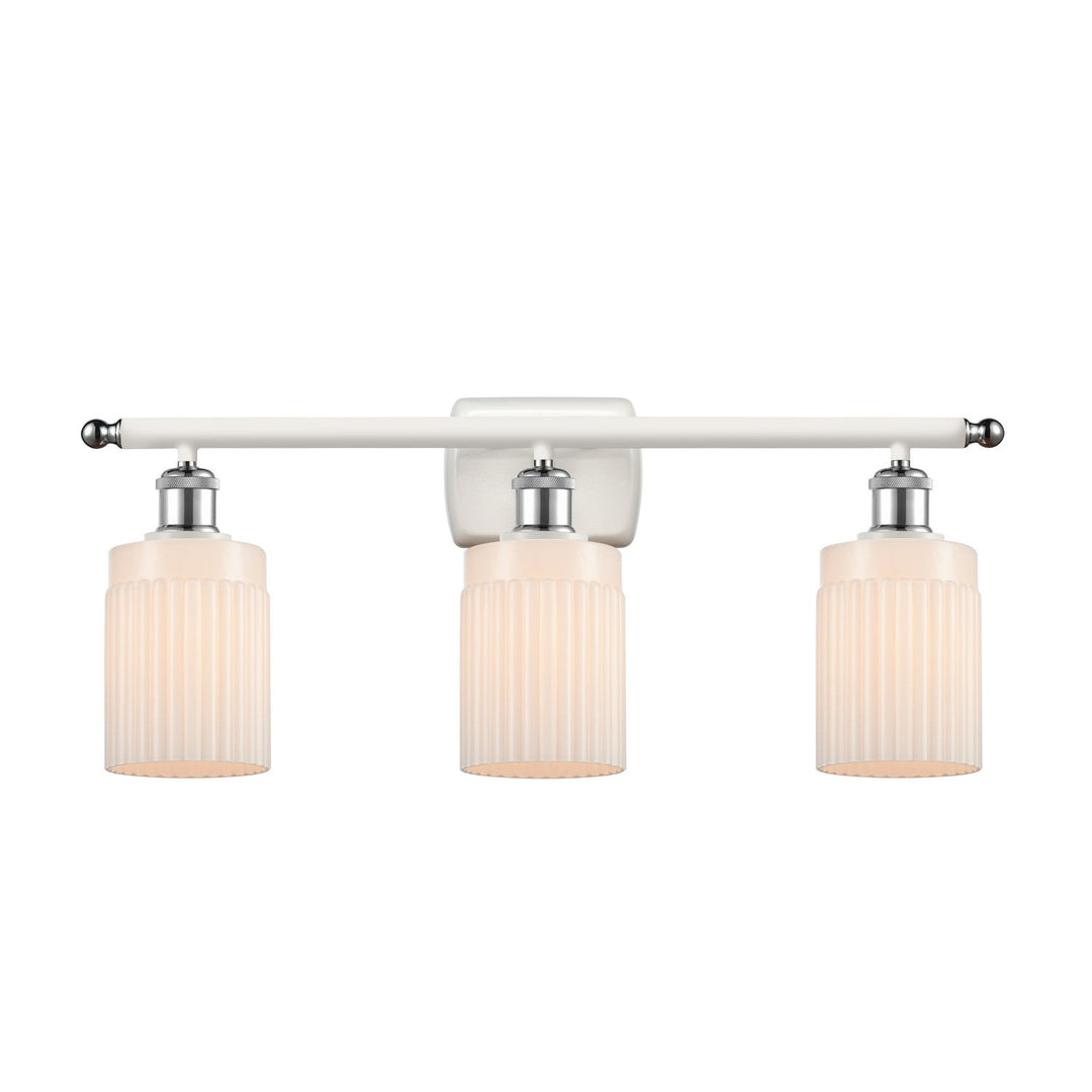 Innovations Ballston 516-3W-WPC-G341 Bath Vanity Light 26 in. wide - White and Polished Chrome