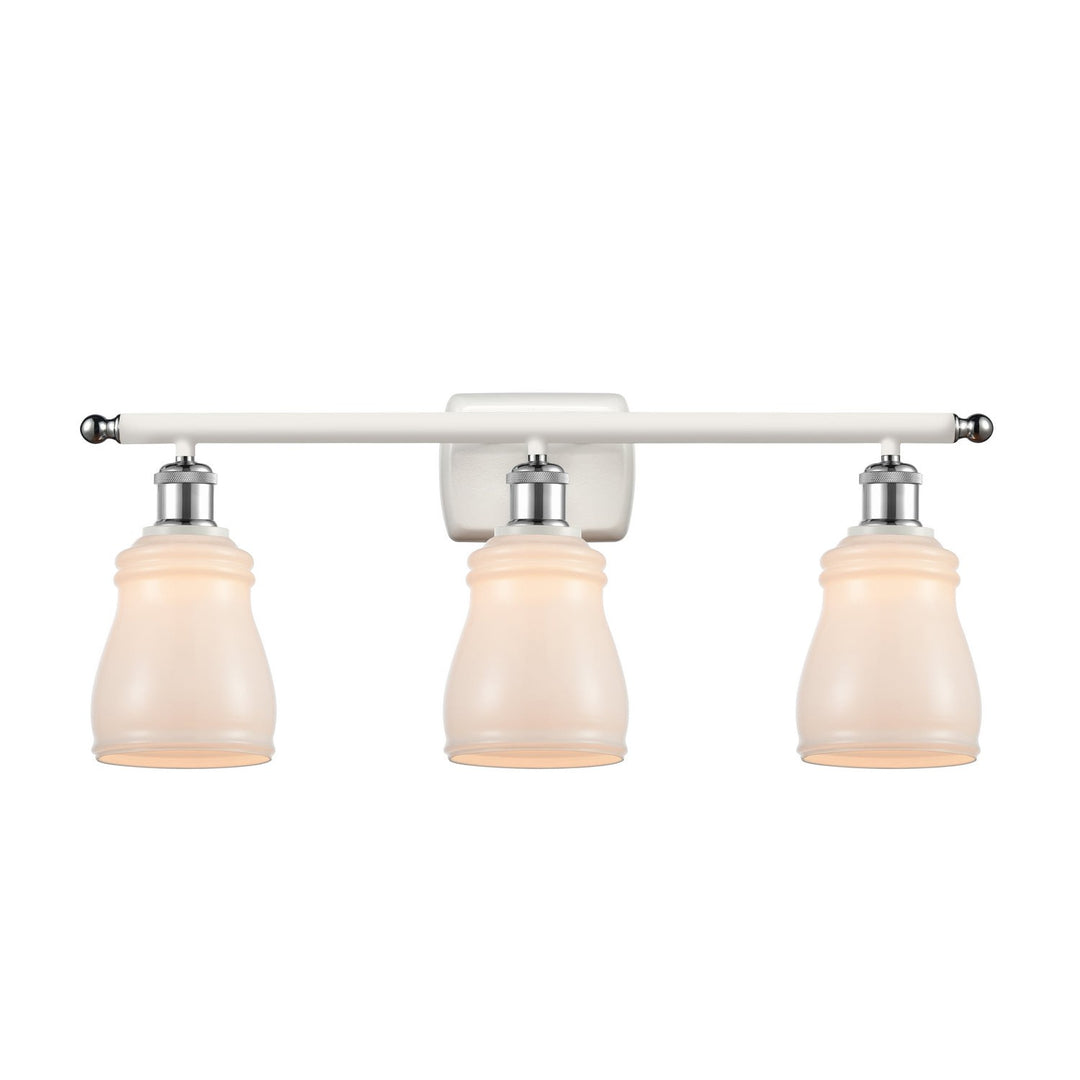 Innovations Ballston 516-3W-WPC-G391 Bath Vanity Light 26 in. wide - White and Polished Chrome
