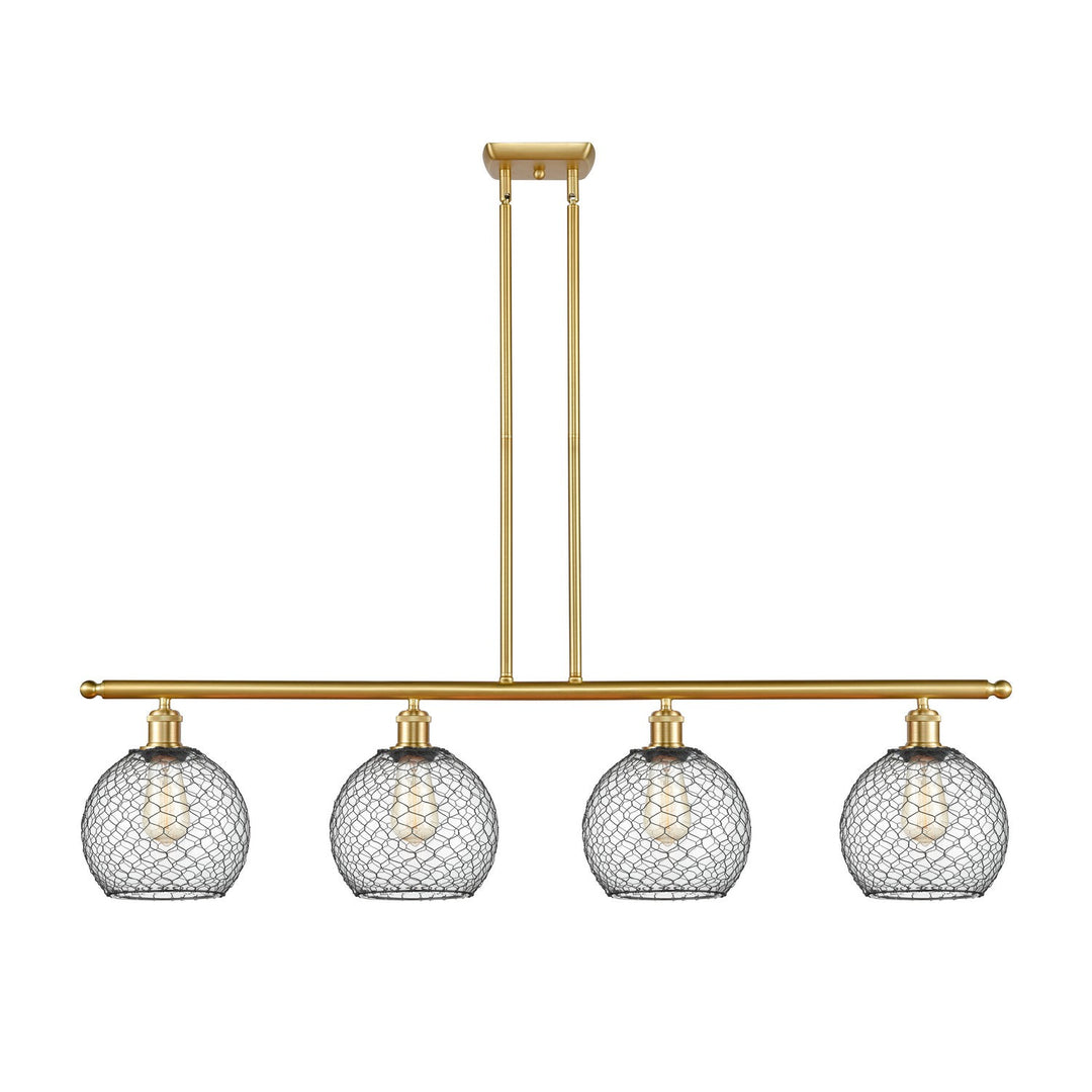 Innovations Ballston 516-4I-SG-G122-8CBK Pendant Light - Satin Gold