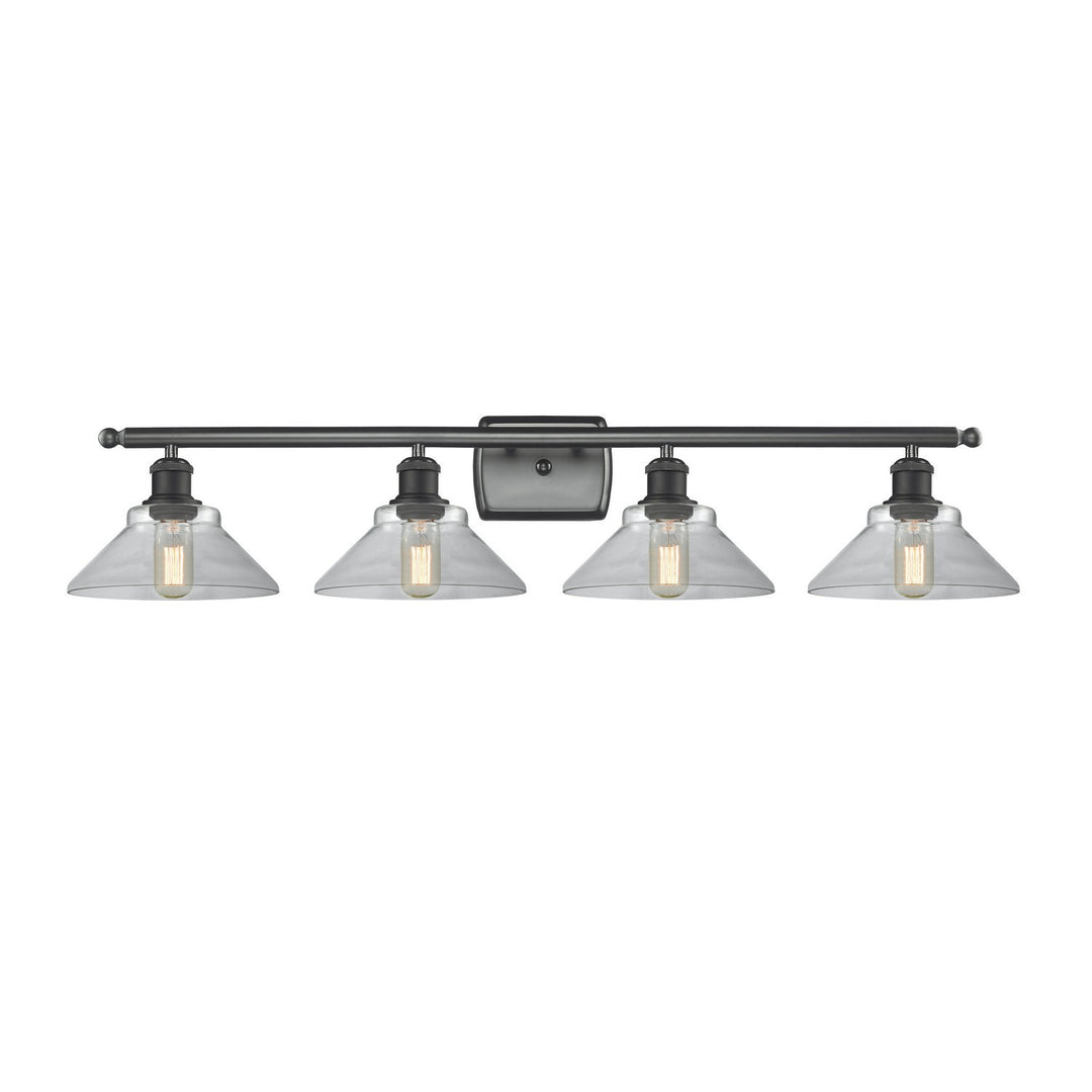 Innovations Ballston 516-4W-BK-G132 Bath Vanity Light 36 in. wide - Matte Black