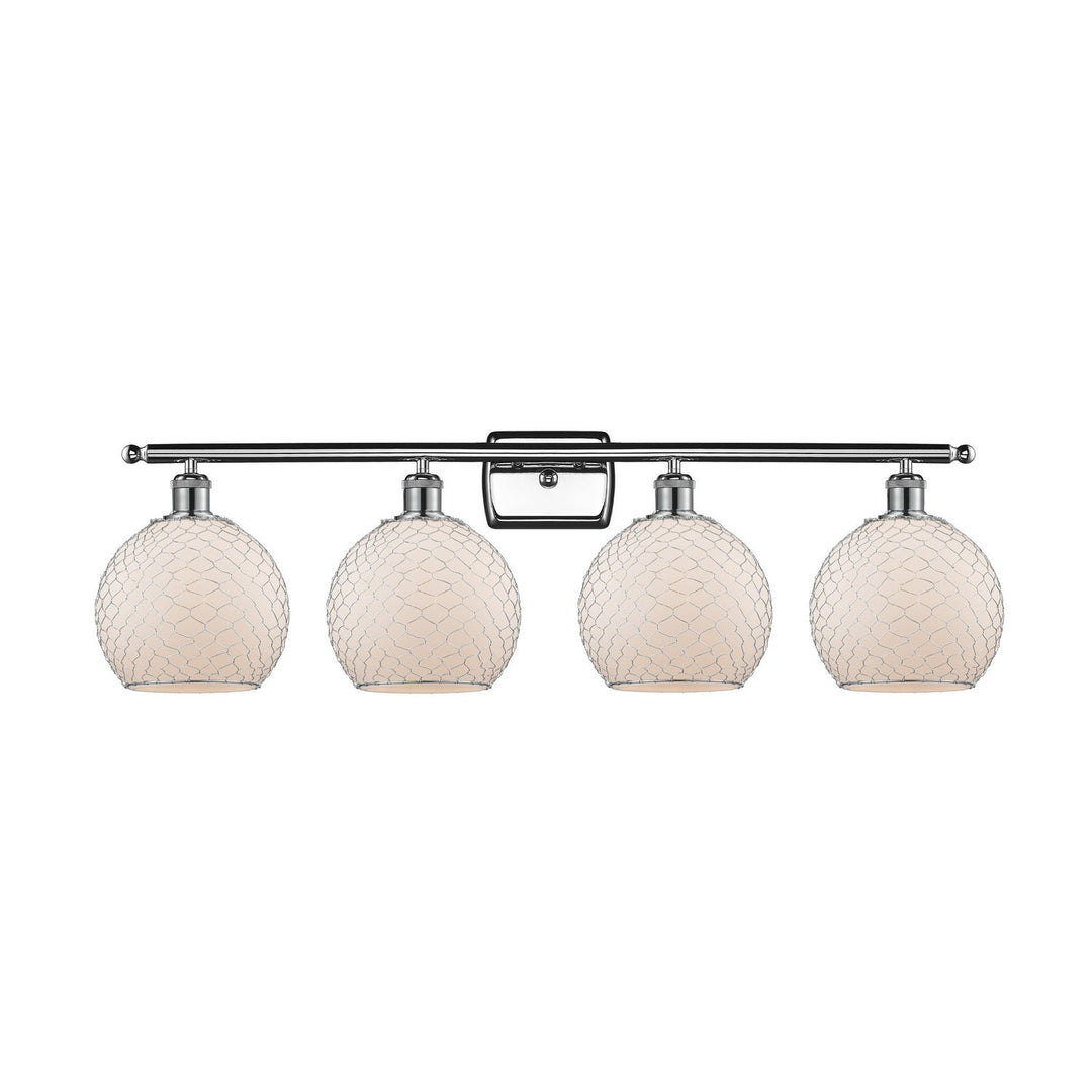 Innovations Ballston 516-4W-PC-G121-8CSN Bath Vanity Light 36 in. wide - Polished Chrome