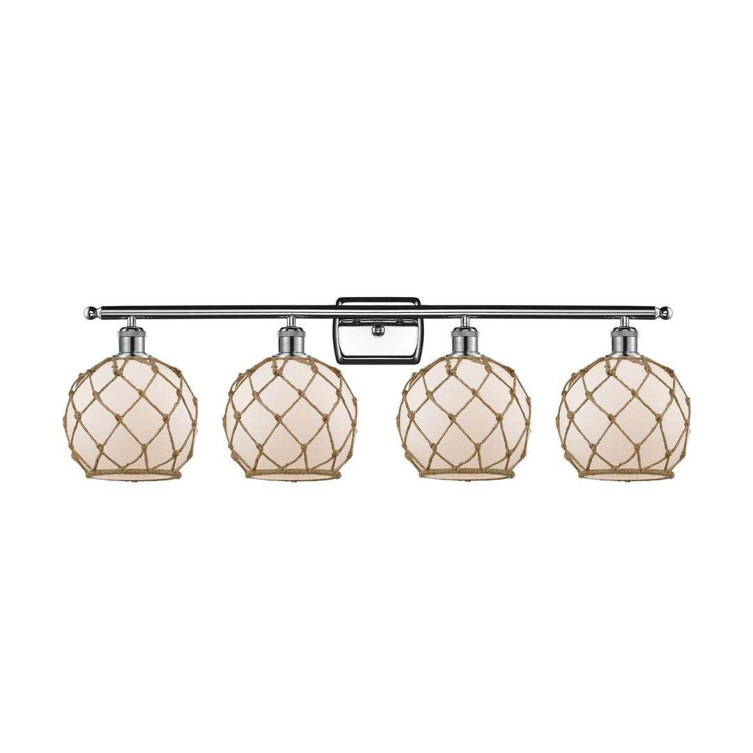 Innovations Ballston 516-4W-PC-G121-8RB Bath Vanity Light 36 in. wide - Polished Chrome
