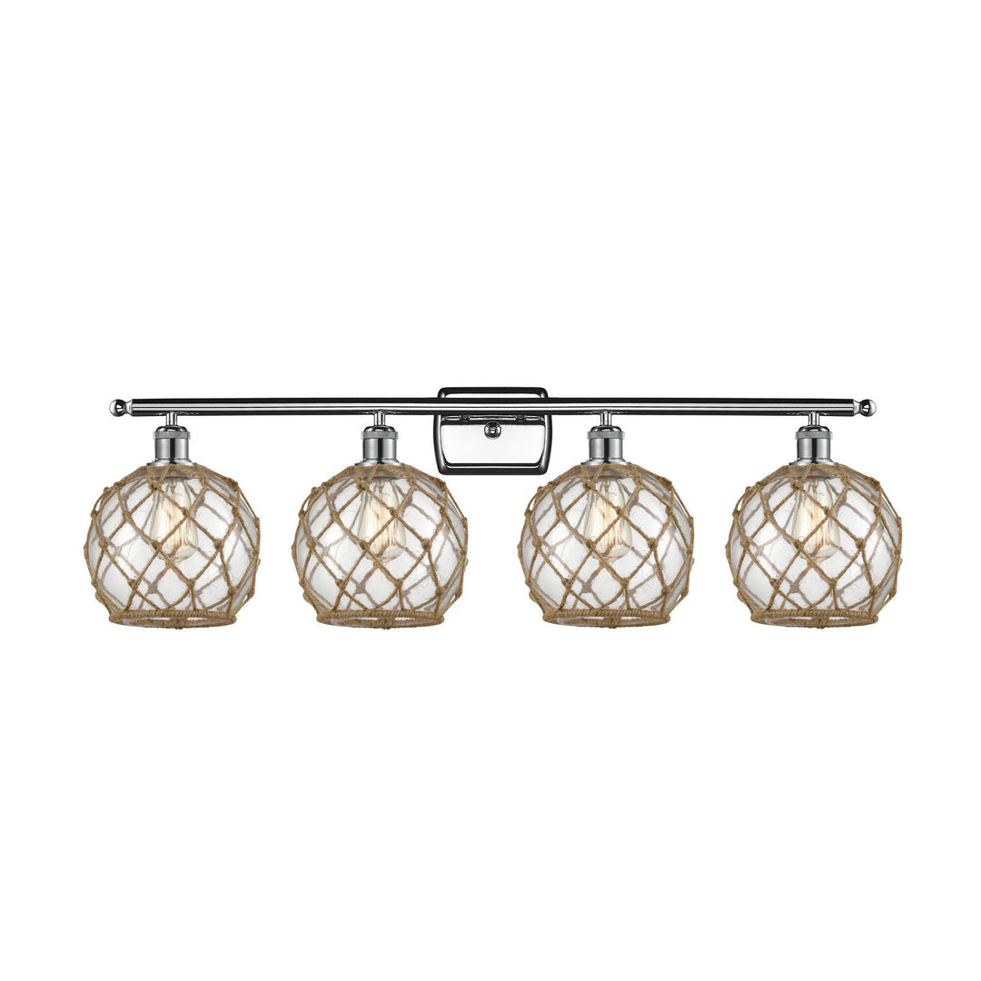 Innovations Ballston 516-4W-PC-G122-8RB Bath Vanity Light 36 in. wide - Polished Chrome
