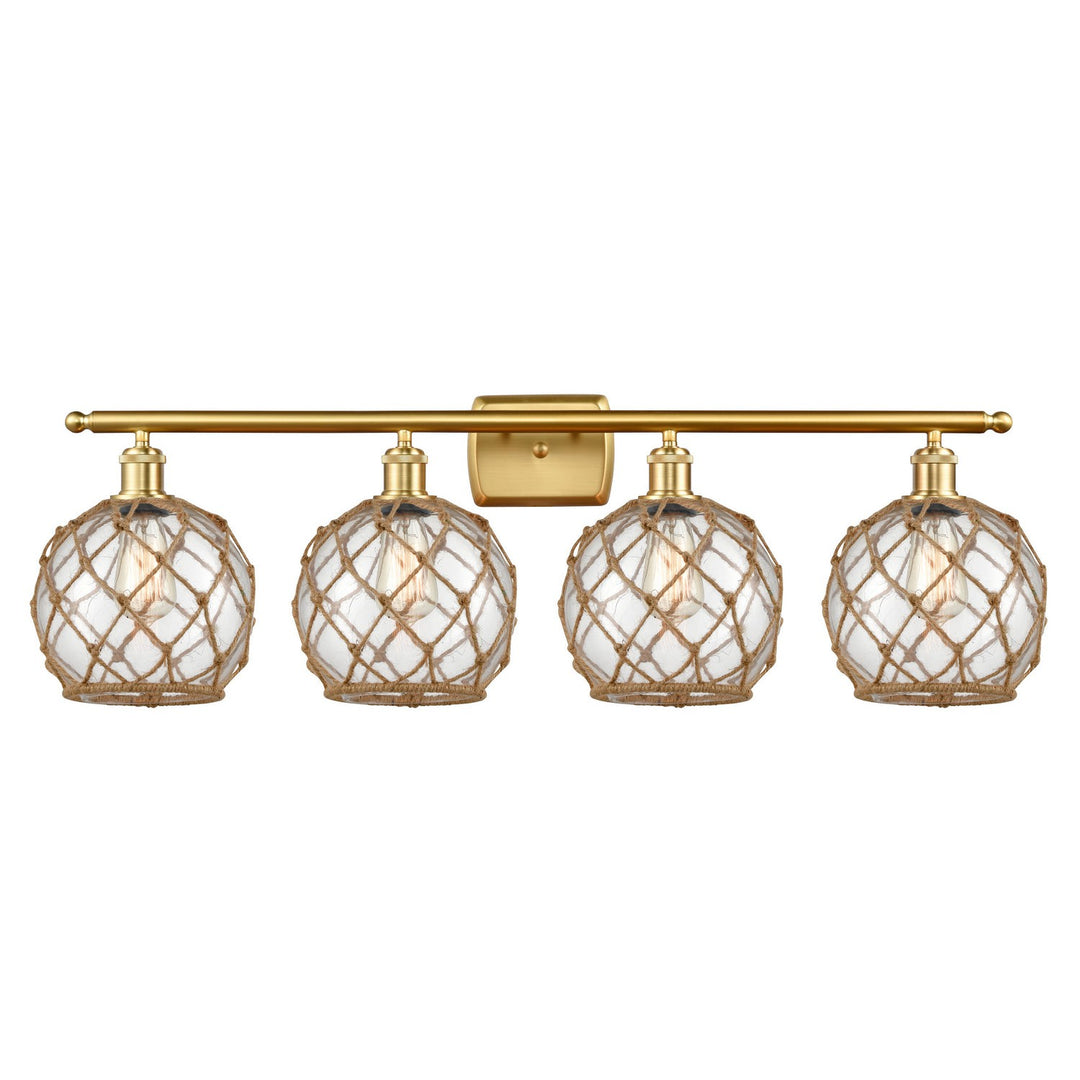 Innovations Ballston 516-4W-SG-G122-8RB Bath Vanity Light 36 in. wide - Satin Gold