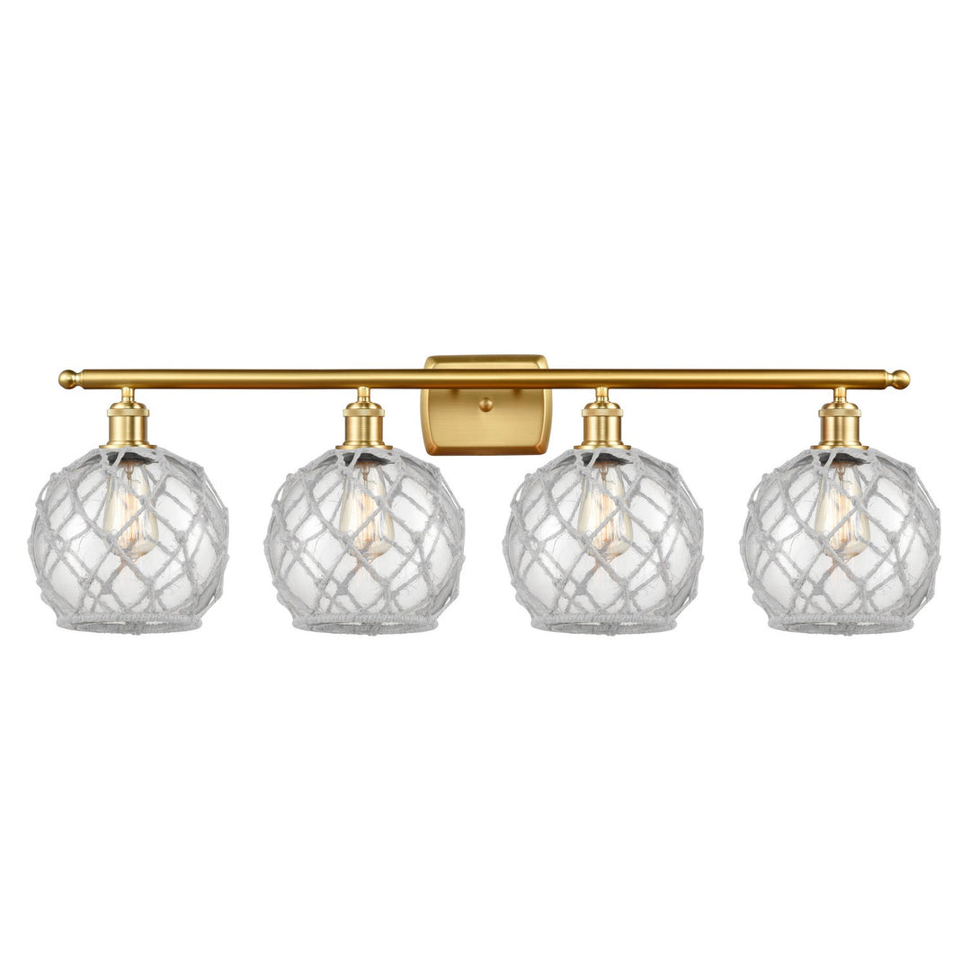 Innovations Ballston 516-4W-SG-G122-8RW Bath Vanity Light 36 in. wide - Satin Gold