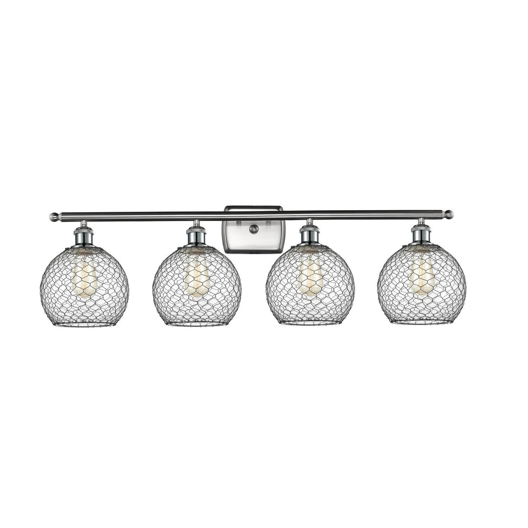 Innovations Ballston 516-4W-SN-G122-8CBK Bath Vanity Light 36 in. wide - Brushed Satin Nickel