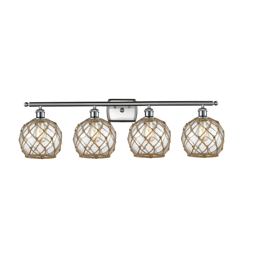 Innovations Ballston 516-4W-SN-G122-8RB Bath Vanity Light 36 in. wide - Brushed Satin Nickel