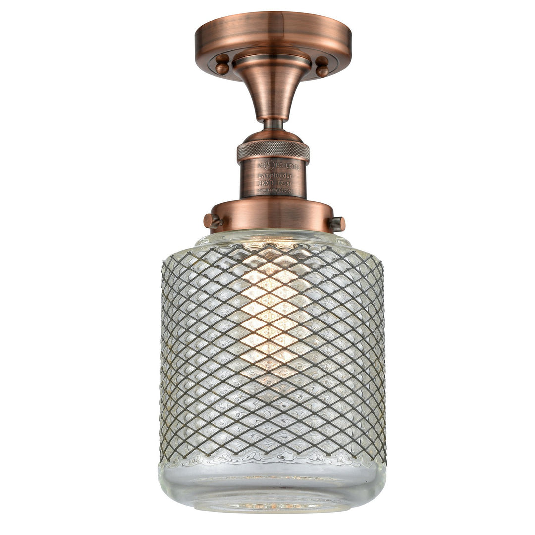 Innovations Franklin Restoration 517-1CH-AC-G262 Ceiling Light - Antique Copper