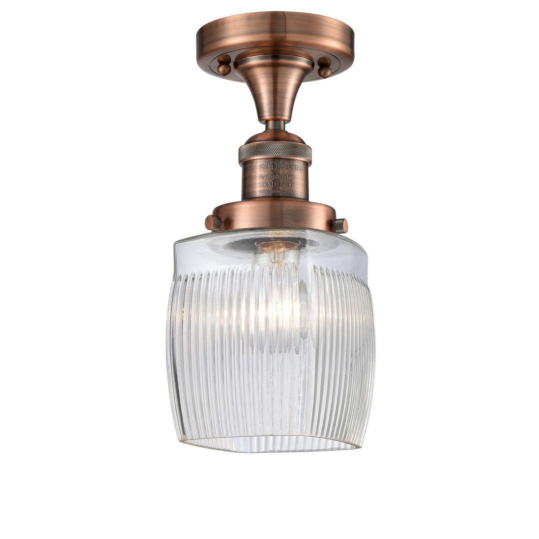 Innovations Franklin Restoration 517-1CH-AC-G302-LED Ceiling Light - Antique Copper