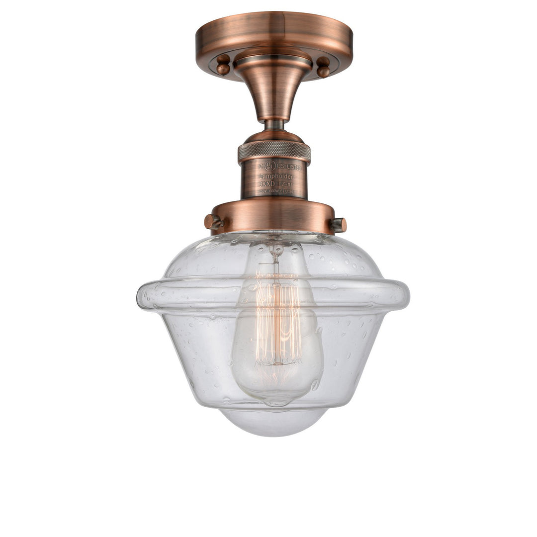 Innovations Franklin Restoration 517-1CH-AC-G534-LED Ceiling Light - Antique Copper