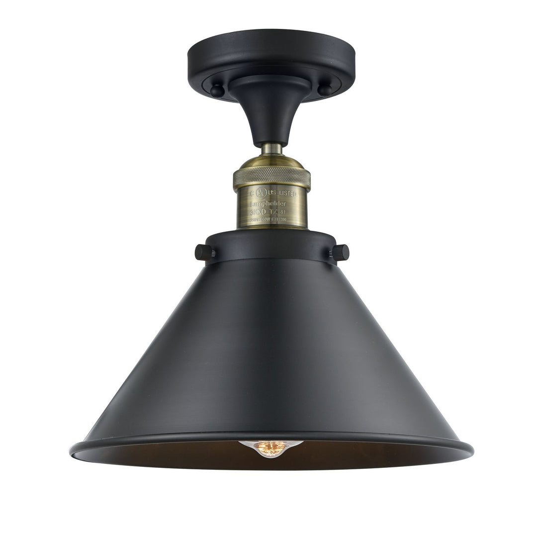 Innovations Franklin Restoration 517-1CH-BAB-M10-BK Ceiling Light - Black Antique Brass