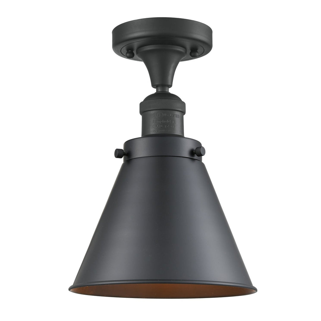Innovations Franklin Restoration 517-1CH-BK-M13-BK-LED Ceiling Light - Matte Black