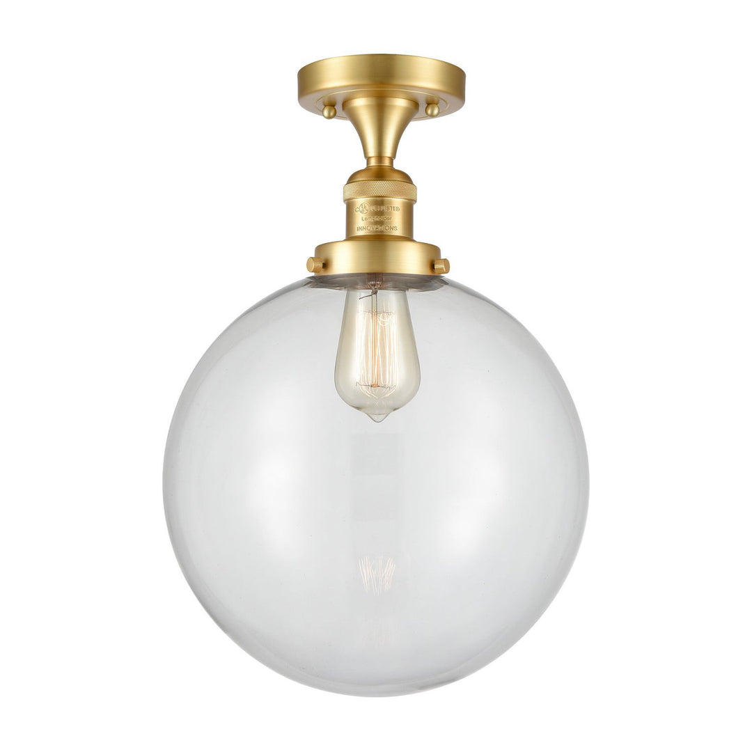 Innovations Franklin Restoration 517-1CH-SG-G202-12 Ceiling Light - Satin Gold