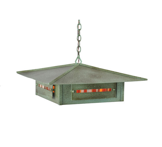 Meyda Tiffany Lighting 105984 Moss Creek Four Light Pendant Outdoor Copper/Antique/Verde