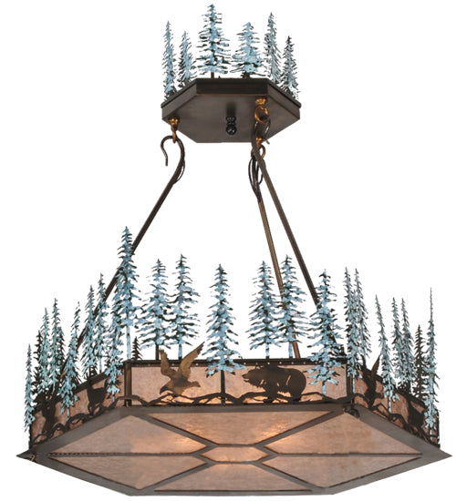 Meyda Tiffany Wildlife At Pine Lake 106007 Pendant Light - Antique Copper