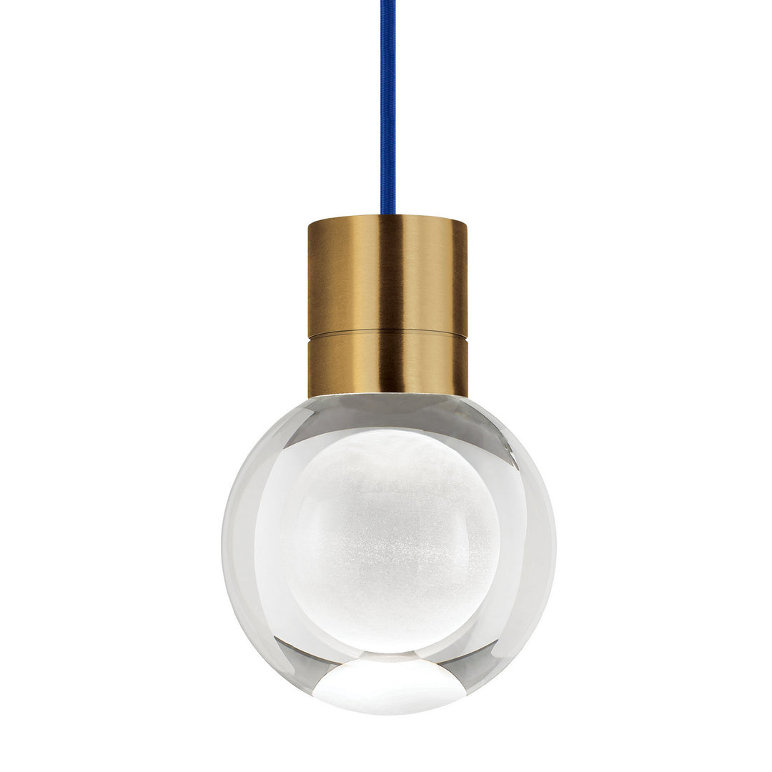 Visual Comfort Modern Mina 700TDMINAP1CUR-LEDWD Pendant Light - Aged Brass
