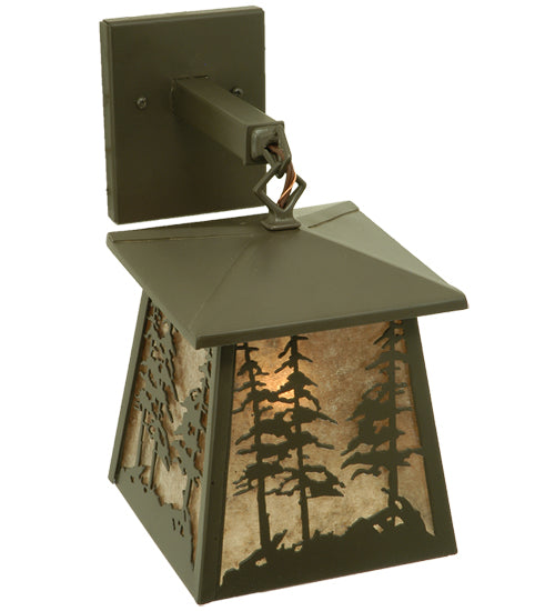 Meyda Tiffany Lighting 106038 Stillwater One Light Wall Sconce Outdoor Bronze / Dark