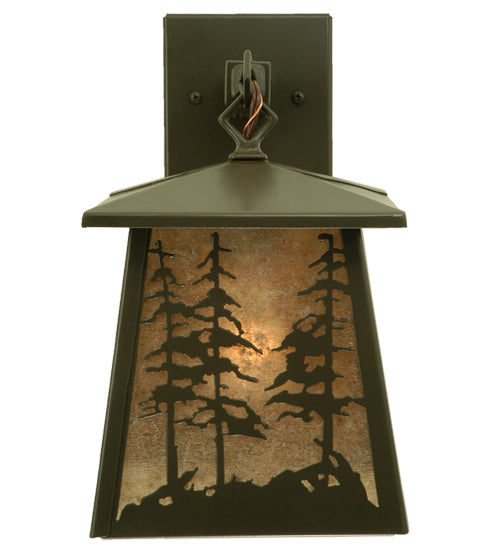 Meyda Tiffany Lighting 106038 Stillwater One Light Wall Sconce Outdoor Bronze / Dark
