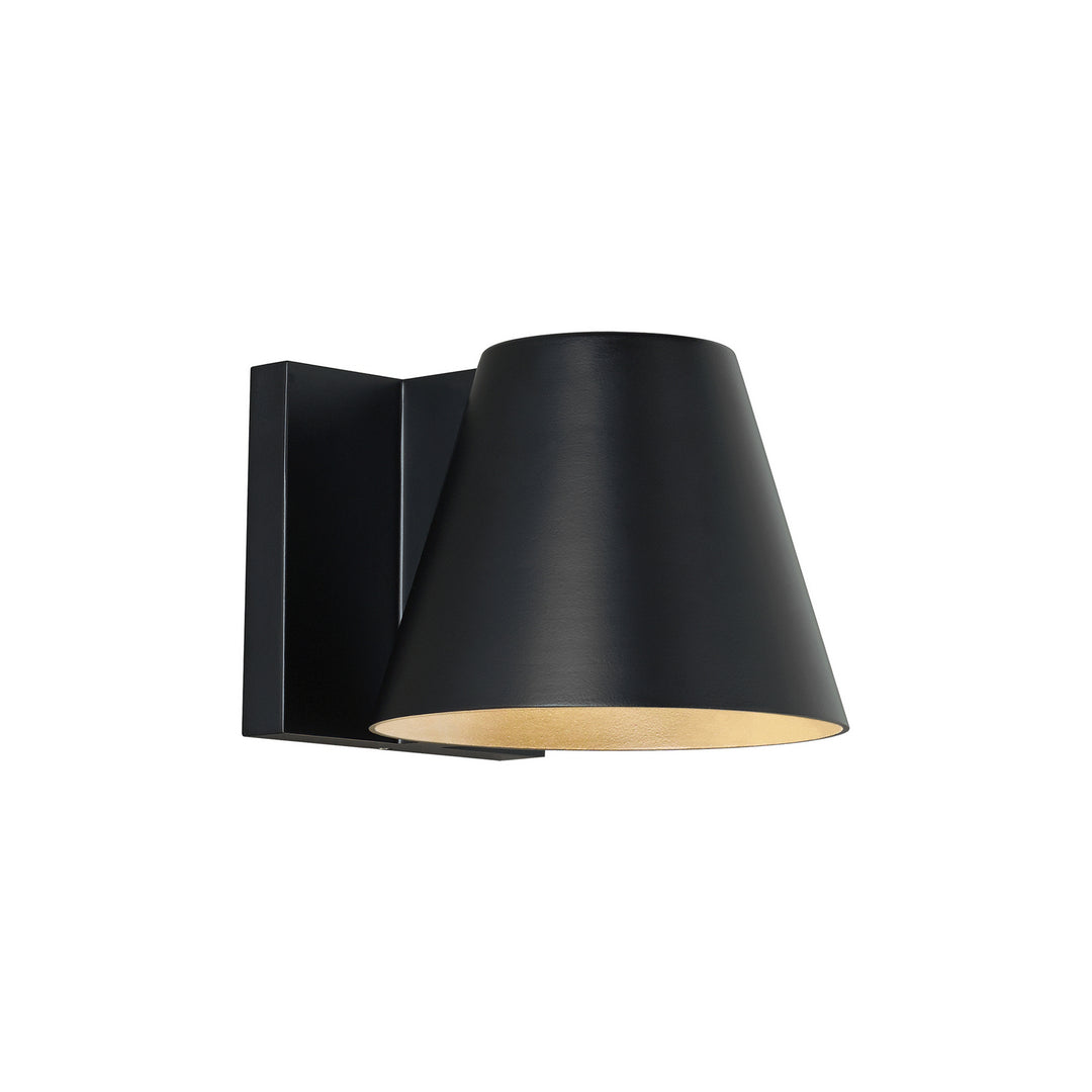 Visual Comfort Modern 700WSBOW4B-LED827-277 Bowman Led Outdoor Wall Mount Outdoor Black