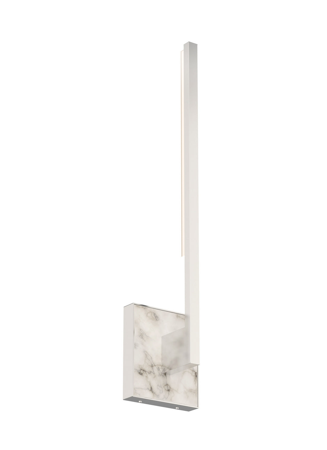 Visual Comfort Modern Klee 700WSKLE20N-LED930 Wall Light - POLISHED NICKEL/WHITE MARBLE