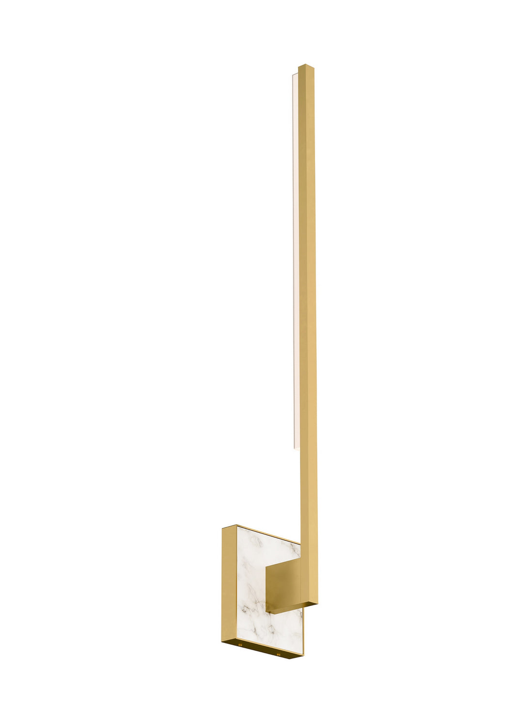 Visual Comfort Modern Klee 700WSKLE30NB-LED930 Wall Light - NATURAL BRASS/WHITE MARBLE