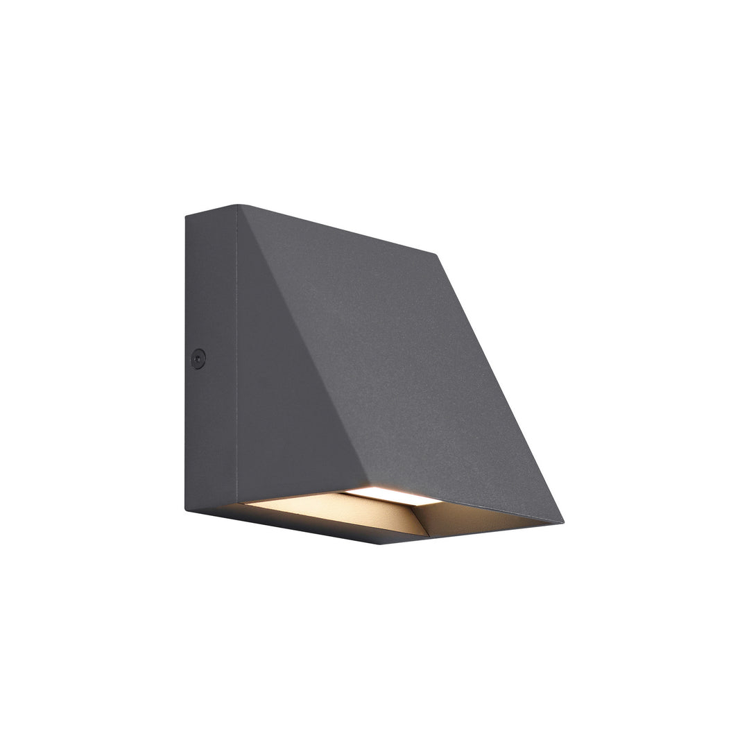 Visual Comfort Modern 700WSPITSH-LED830 Pitch Led Outdoor Wall Mount Outdoor Gray