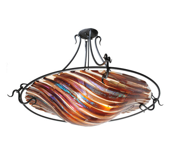 Meyda Tiffany Metro Fusion 106152 Ceiling Light - Amber/Beige/Smoke/Irid Clear