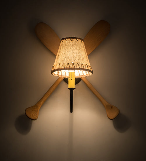 Meyda Tiffany Paddle 106185 Wall Light - Natural Wood