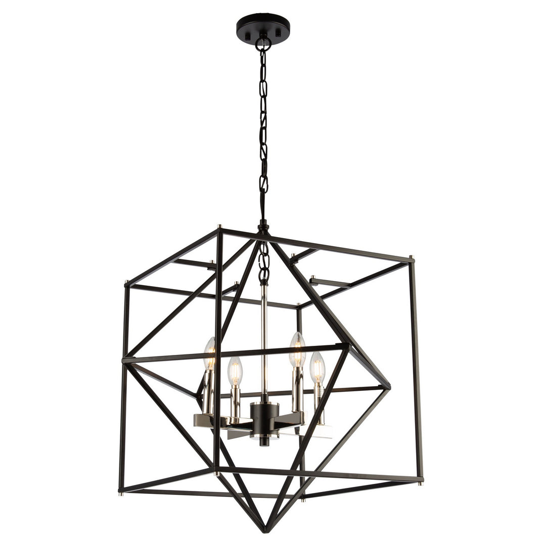Artcraft Roxton AC11204PN Pendant Light - Matte Black & Polished Nickel