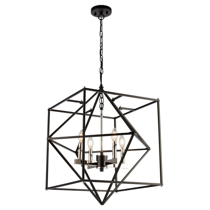 Artcraft Roxton AC11204PN Pendant Light - Matte Black & Polished Nickel