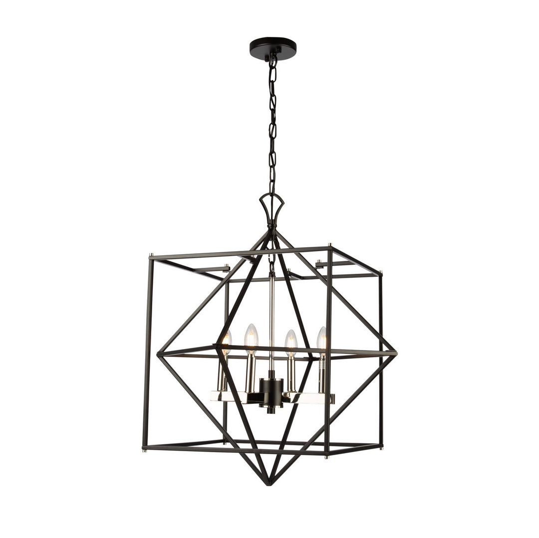 Artcraft Roxton AC11204PN Pendant Light - Matte Black & Polished Nickel