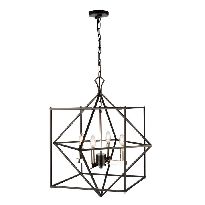 Artcraft Roxton AC11204PN Pendant Light - Matte Black & Polished Nickel