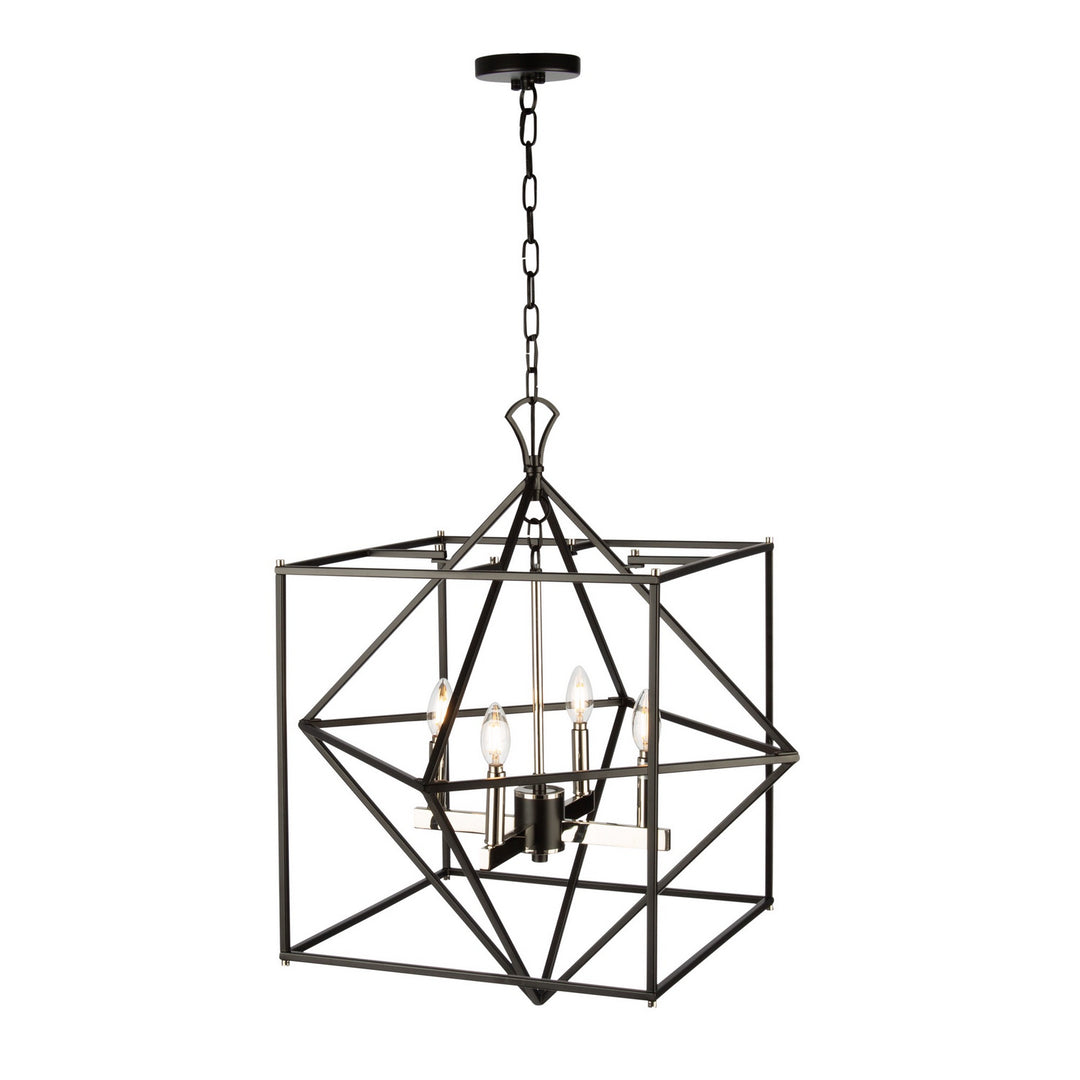 Artcraft Roxton AC11204PN Pendant Light - Matte Black & Polished Nickel