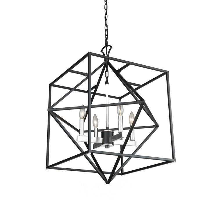 Artcraft Roxton AC11204PN Pendant Light - Matte Black & Polished Nickel