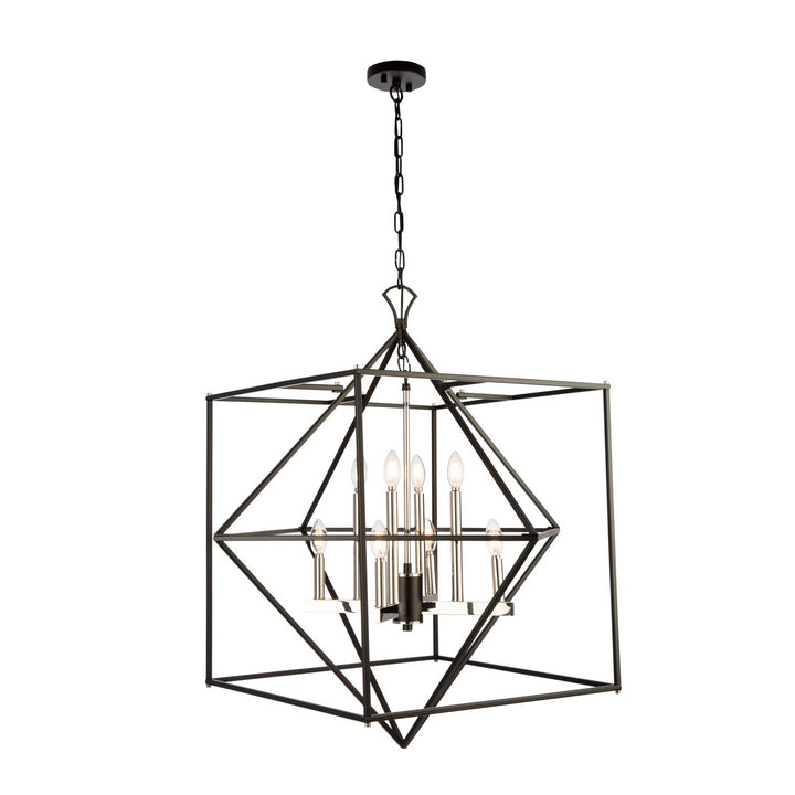 Artcraft Roxton AC11208PN Pendant Light - Matte Black & Polished Nickel