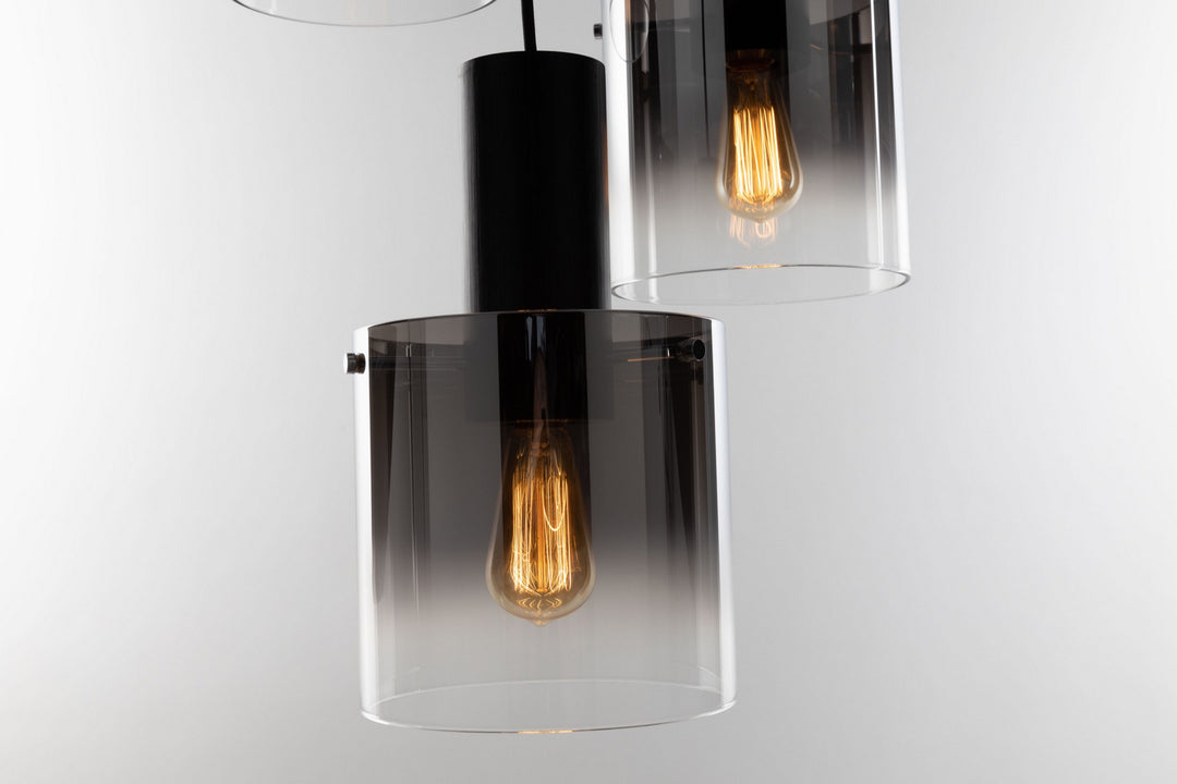 Artcraft Henley AC11523SM Pendant Light - Satin Black & Smoke Glass