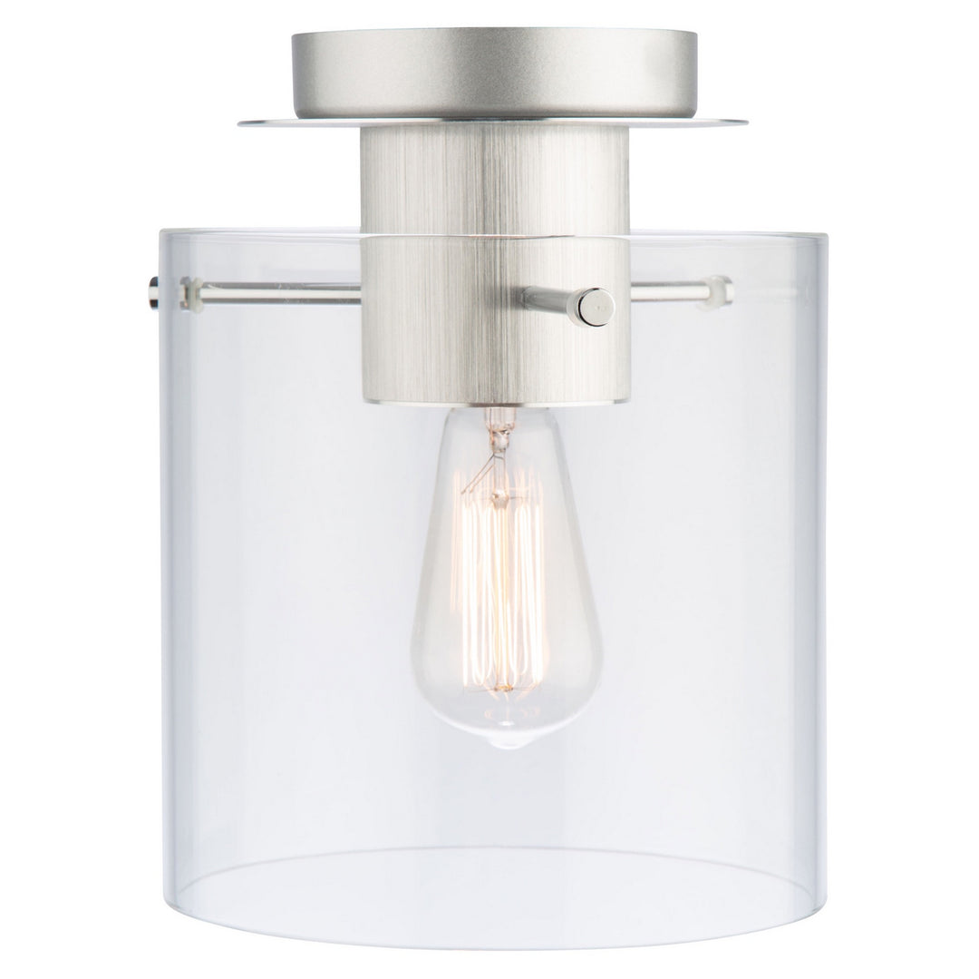 Artcraft Henley AC11524CL Ceiling Light - Brushed Aluminum & Clear Glass