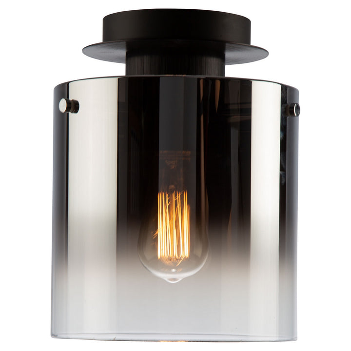 Artcraft Henley AC11524SM Ceiling Light - Satin Black & Smoke Glass