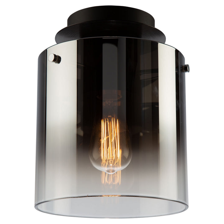 Artcraft Henley AC11524SM Ceiling Light - Satin Black & Smoke Glass