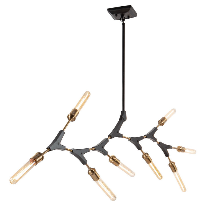 Artcraft Filiali AC11538 Chandelier Light - Black & Harvest Brass