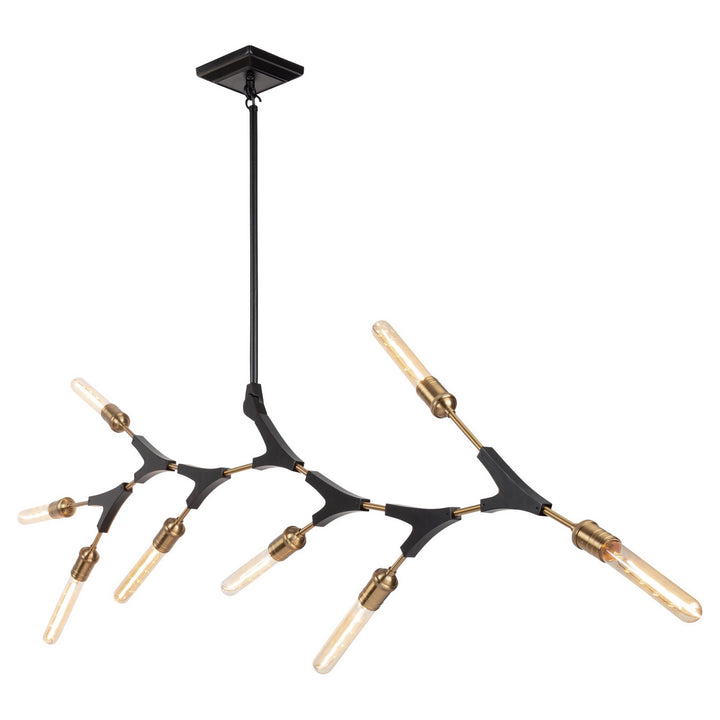 Artcraft Filiali AC11538 Chandelier Light - Black & Harvest Brass