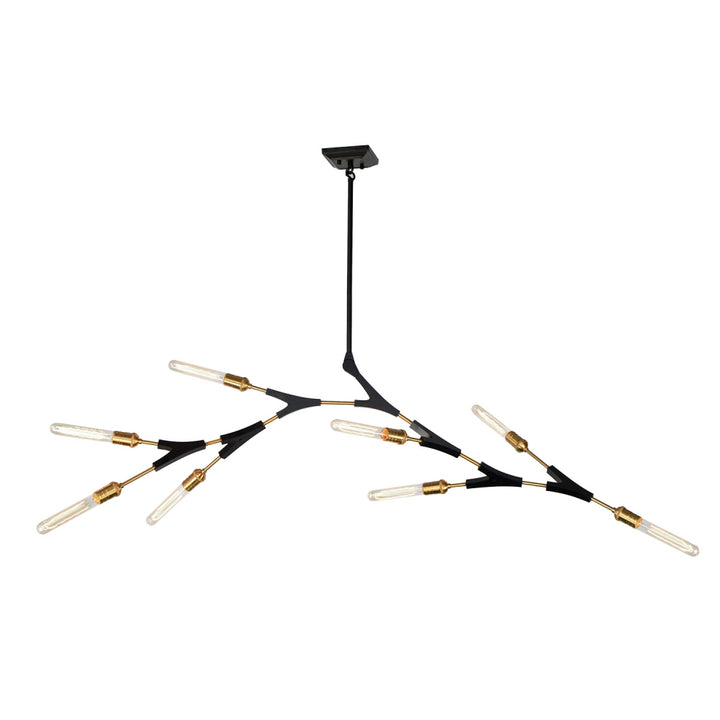 Artcraft Filiali AC11538 Chandelier Light - Black & Harvest Brass