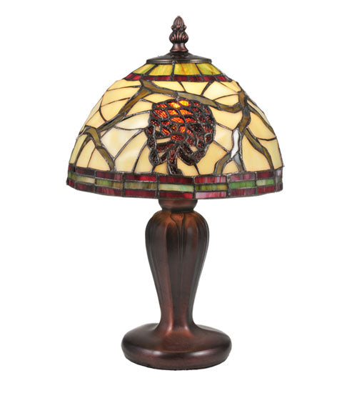 Meyda Tiffany Lighting 106288 Pinecone One Light Mini Lamp Lamp Bronze / Dark