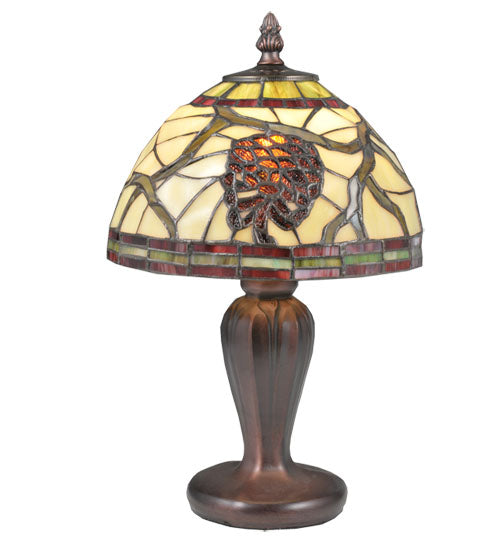 Meyda Tiffany Lighting 106288 Pinecone One Light Mini Lamp Lamp Bronze / Dark