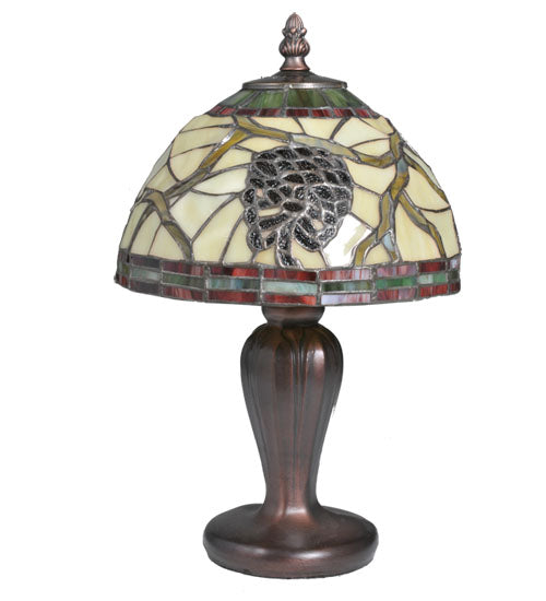 Meyda Tiffany Lighting 106288 Pinecone One Light Mini Lamp Lamp Bronze / Dark