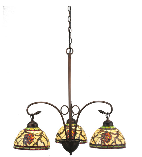 Meyda Tiffany Pinecone 106291 Chandelier Light - Mahogany Bronze