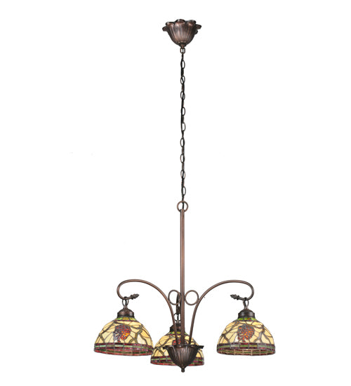 Meyda Tiffany Pinecone 106291 Chandelier Light - Mahogany Bronze
