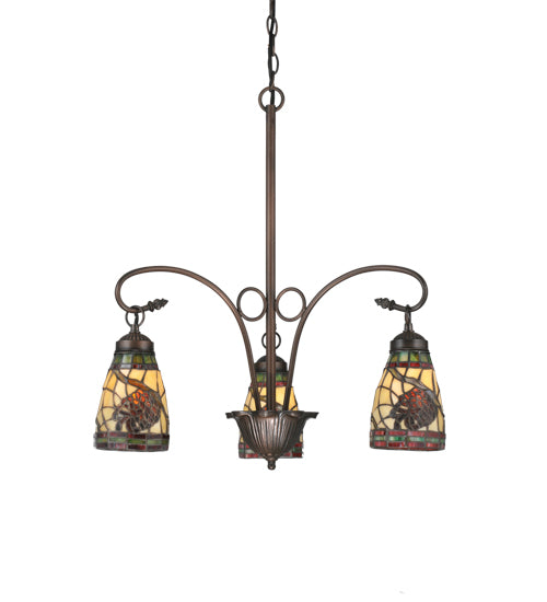Meyda Tiffany Pinecone 106292 Chandelier Light - Mahogany Bronze
